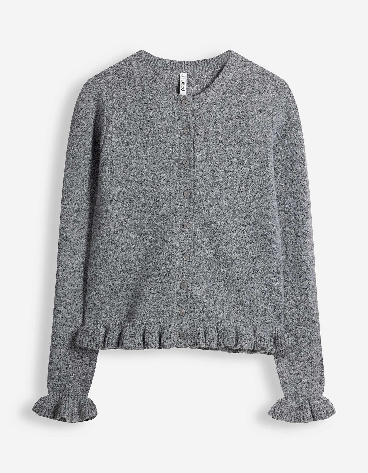 Cardigan - Knopfleiste - Grau