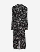 Midi haljina - Izgled na preklop - crno