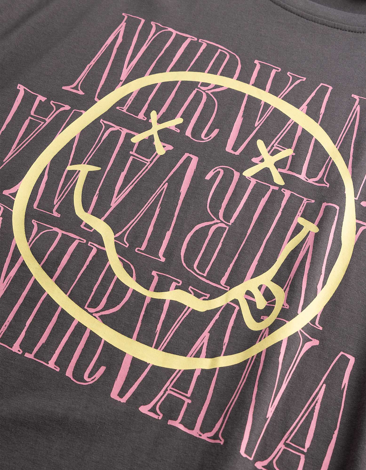 T-shirt - Nirvana - Donkergrijs
