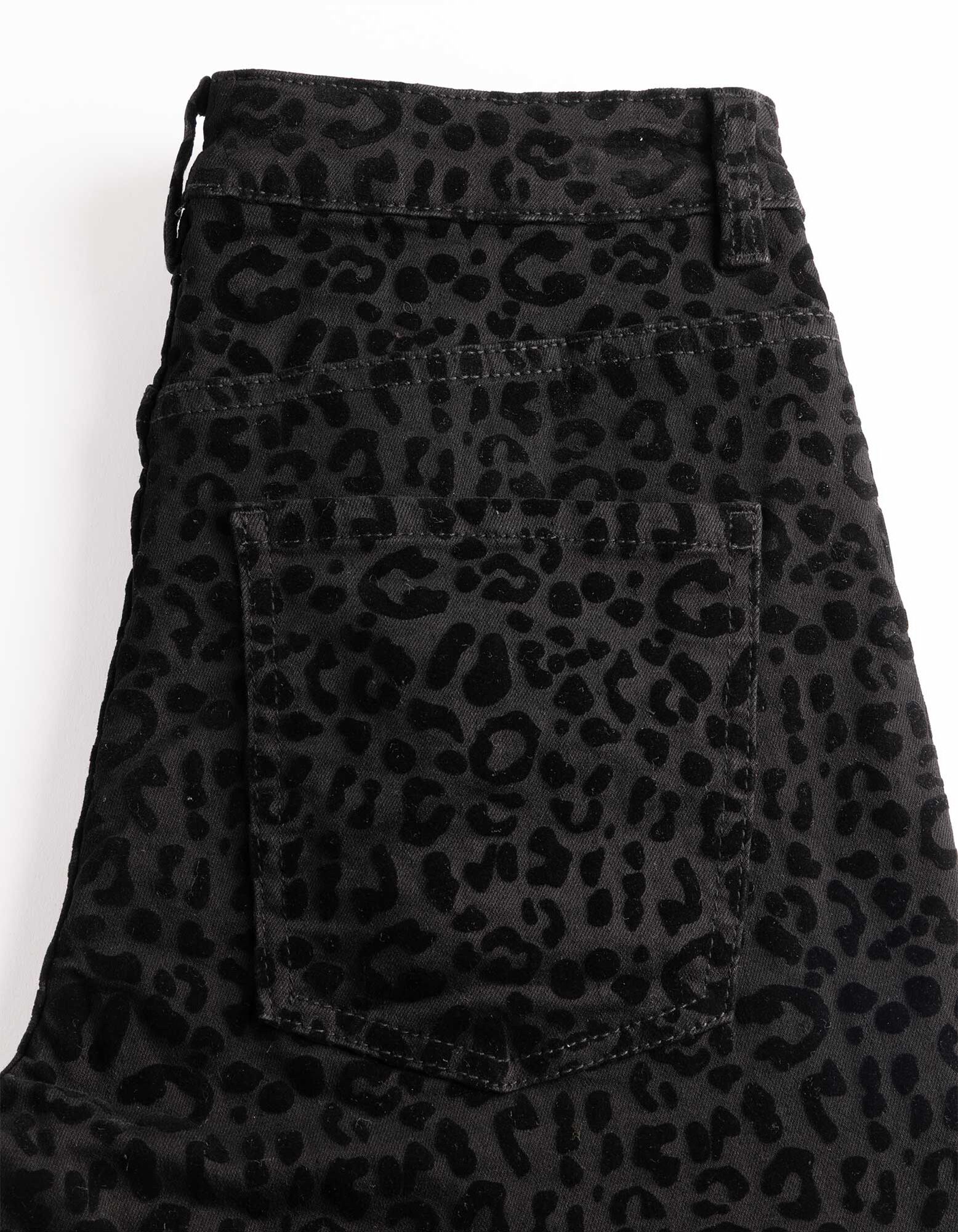 Hose - Leopardenmuster - Schwarz
