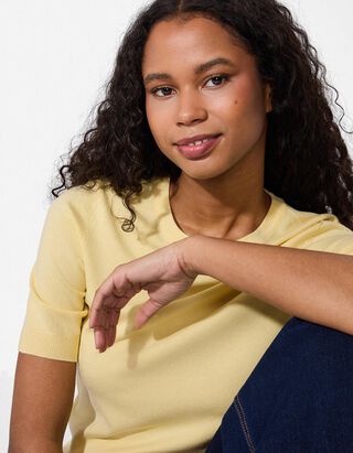 Pulover - Kratki rukavi - svijetlo zuta