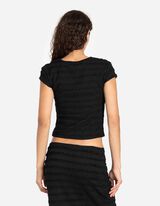 Skr&aacute;ten&eacute; tričko - Ruk&aacute;vy s čiapkou - cierna