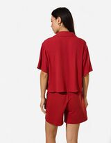 Blusenshirt - einfarbig - Rost