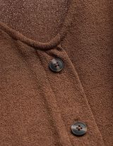 Stricktop - Knopfleiste - Braun
