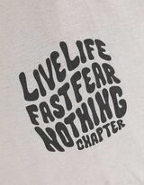 T-shirt - Impronta sul retro - beige