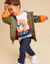 S&uacute;prava trička a nohav&iacute;c - Potlač - biely