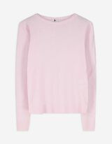 Strickpullover - Rundhals-Ausschnitt - rosa