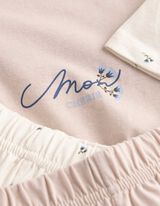 Pyjama Set aus Shirt und Shorts - 2er-Pack - bronzefarben