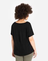 Póló - Ejtett vállú - fekete