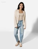 Cardigan - V-Ausschnitt - beige
