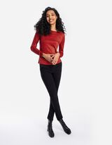 Majica dugih rukava - lureks - crvena