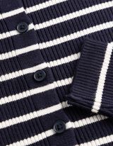 Cardigan - Texture c&ocirc;tel&eacute;e - bleu fonc&eacute;