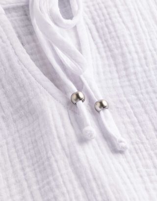 Bluse - einfarbig - wei&szlig;