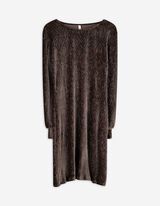 Kleid - Samt - dunkelbraun