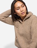 Cardigan - Zip - beige