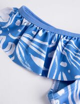 Badeanzug - Allover-Print - dunkelblau