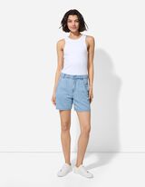 Pantaloni scurți denim - Amestec de bumbac - Albastru deschis