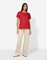 T-shirt - Ronde hals - rood