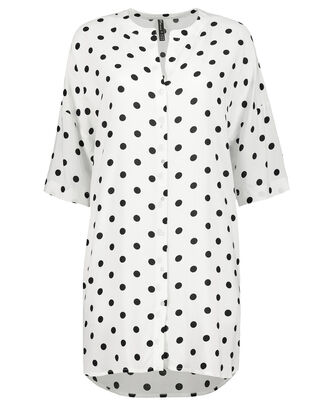 Damen Longbluse mit Serafino-Ausschnitt