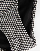 Bikinové kalhotky - Károvaný vzor - cerná