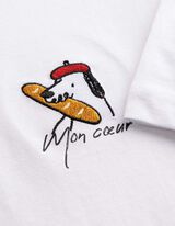 T-Shirt - Stickerei - Wei&szlig;