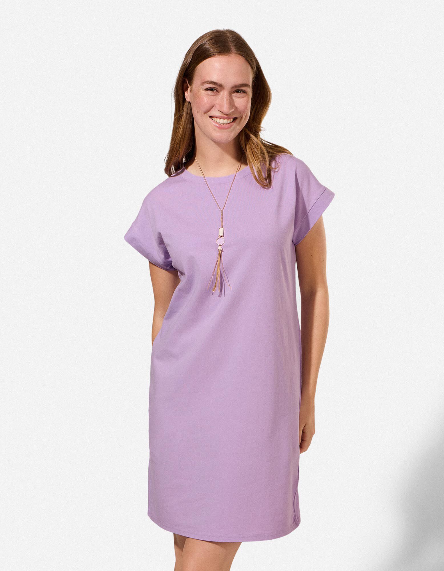 Robe - Coupe droite - ros&eacute; tendre 