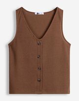 Stricktop - Knopfleiste - Braun