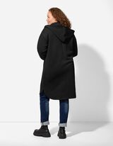 Felpa aperta - Cappuccio - nero