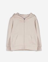 Felpa aperta - Tasca frontale - beige