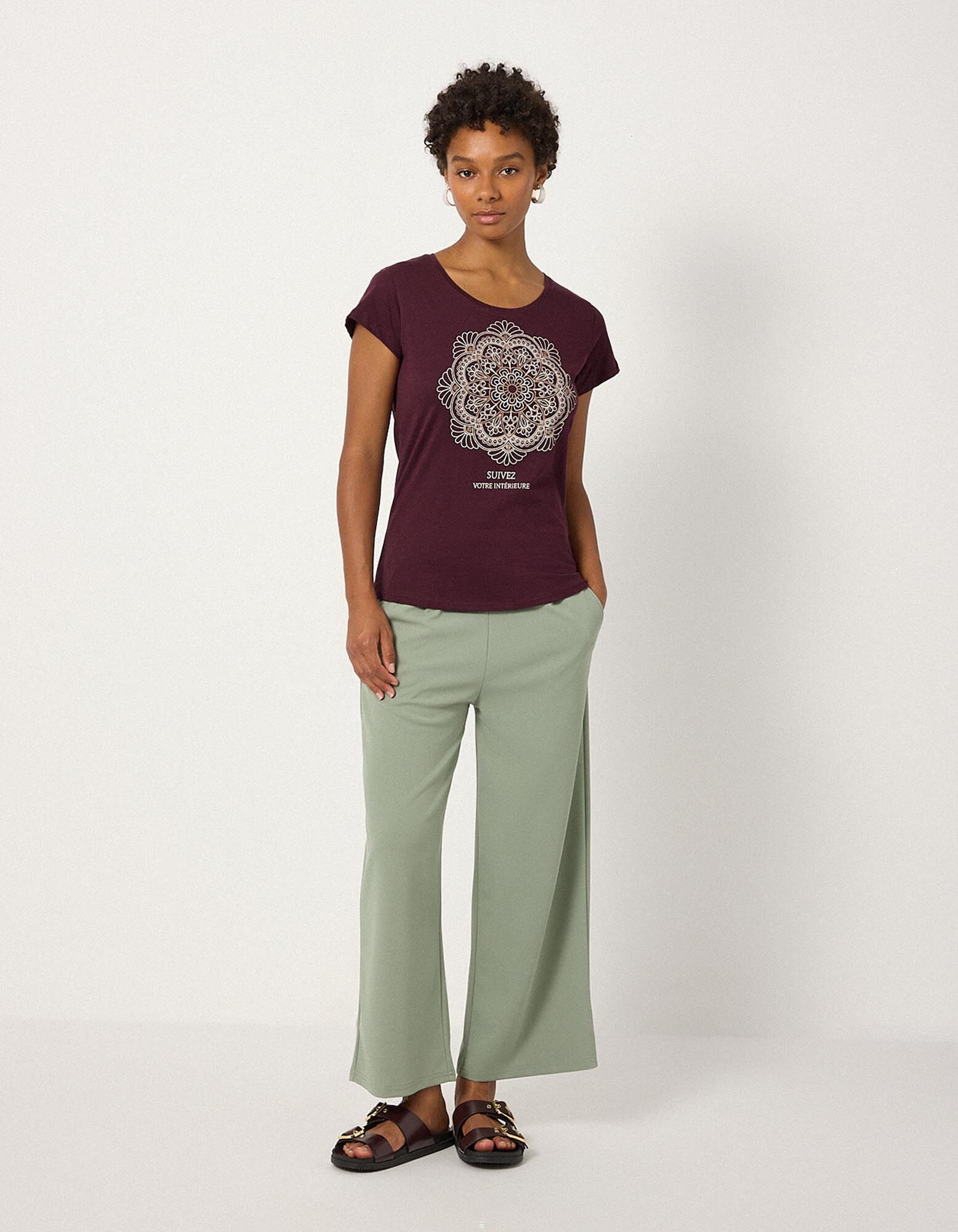 T-Shirt - Glitzerprint - Lila