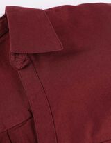 bluzka koszulowa - kieszeń na piersi - ciemny czerwony