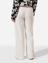 Pantalon - Aspect lin - blanc