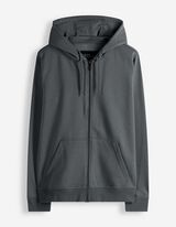 Sweatjacke - Kapuze mit Tunnelzug - dunkelgr&uuml;n