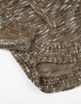 długi sweter - Dzianina - ciemny zielony