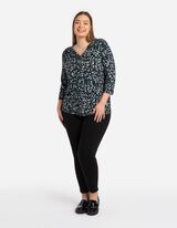 Hosszú ujjú felső - Viszkózkeverék - fekete