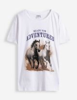 Tričko - Třpytiv&yacute; potisk - b&iacute;l&aacute;