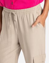 Hlače - Pri&scaron;iti žepi - rjava