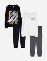 Pyjama Set aus Langarmshirt und Hose  - 2er-Pack