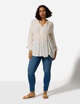Bluse - Stickereien - Off-White