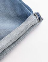 Jeansshorts - Regulierbarer Saum - hellblau
