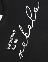 Majica kratkih rukava - Print s porukom - crna