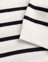 Pullover - Streifen - wei&szlig;