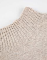 Sweter z dzianiny - Mockneck - bez