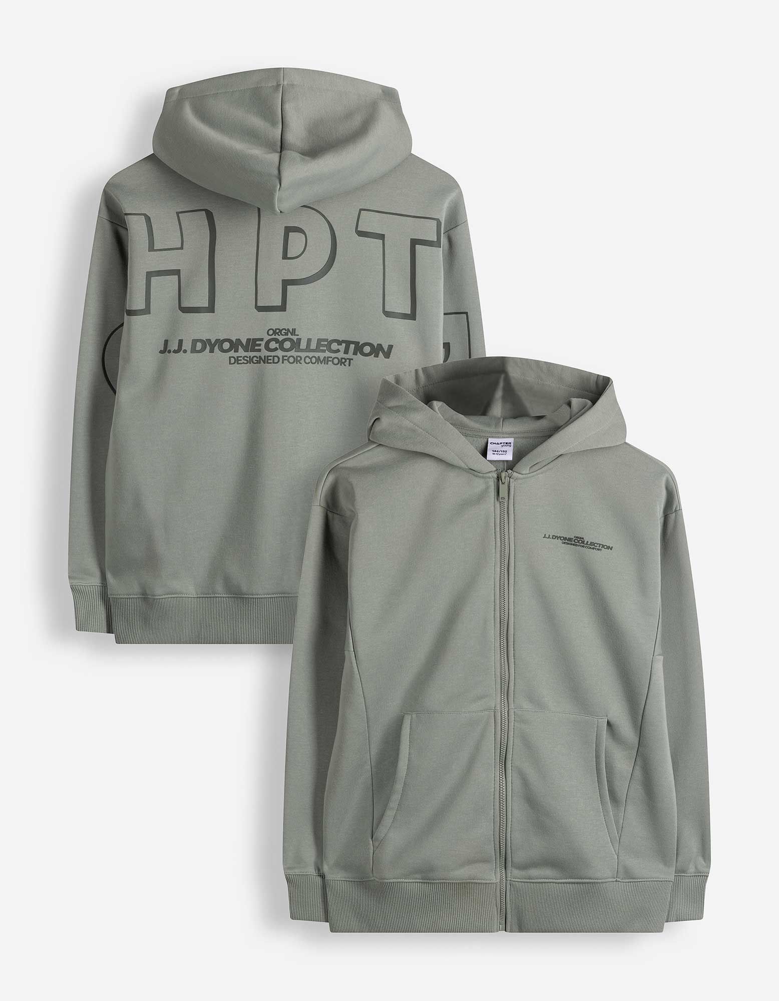Sweatjacke - Oversized Fit - Hellgr&uuml;n