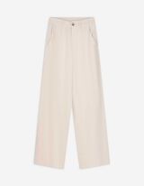 Pantaloni - Misto lino - beige