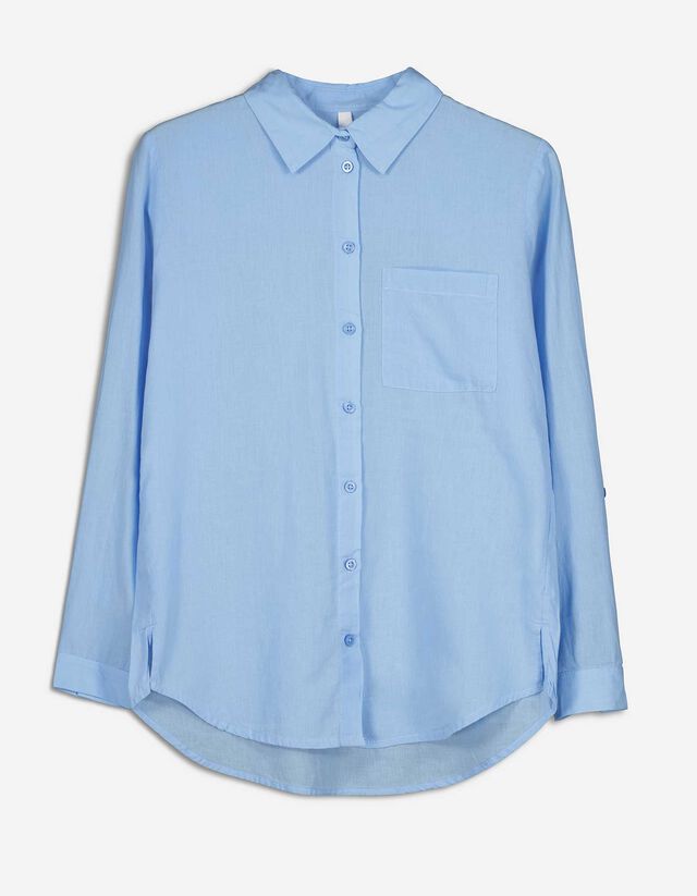 Camicia blusata - Oversized Fit - celeste