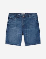 Denim short - Straight fit - blauw