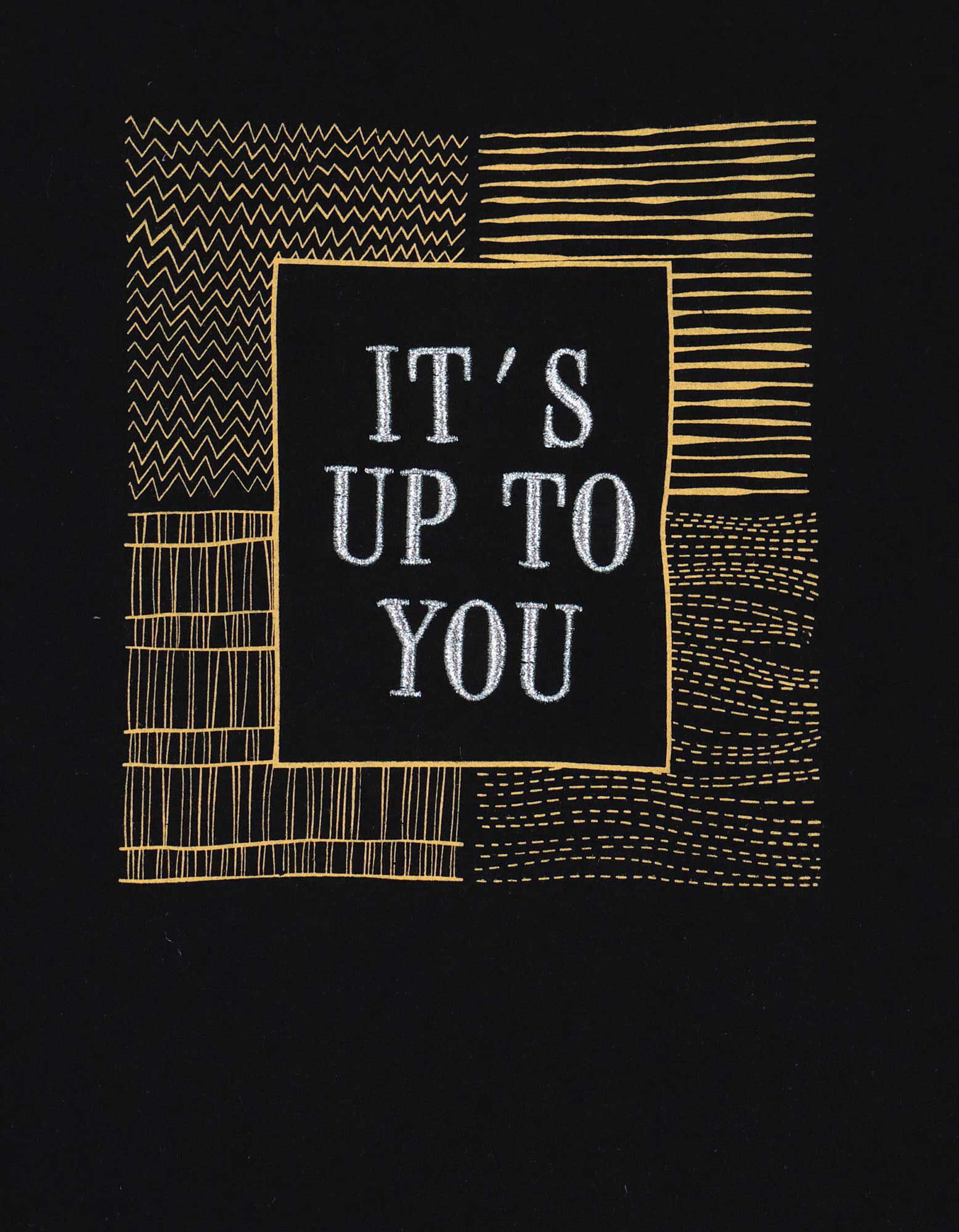 T-shirt - Message imprim&eacute; - Noir