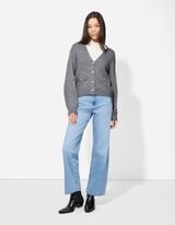 Cardigan - Knopfleiste - dunkelgrau