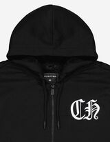 Felpa aperta - Ricami - nero